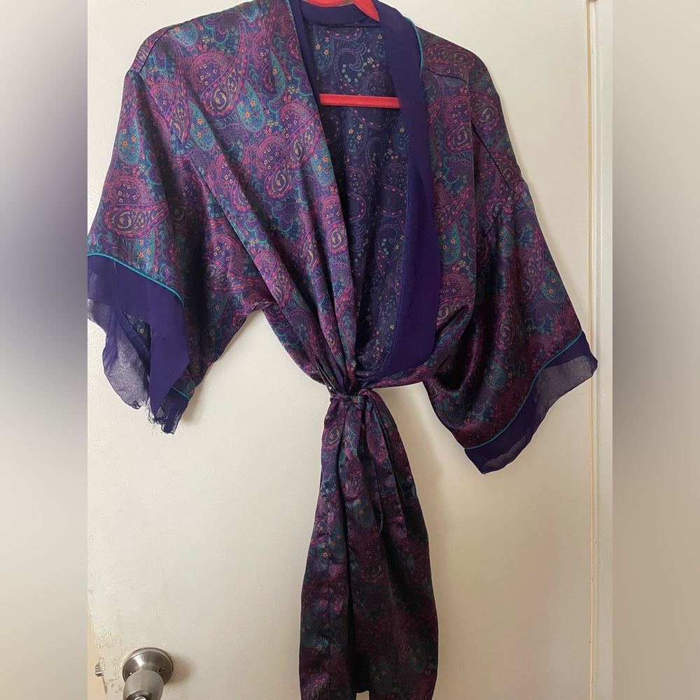 Purple Paisley Night Robe